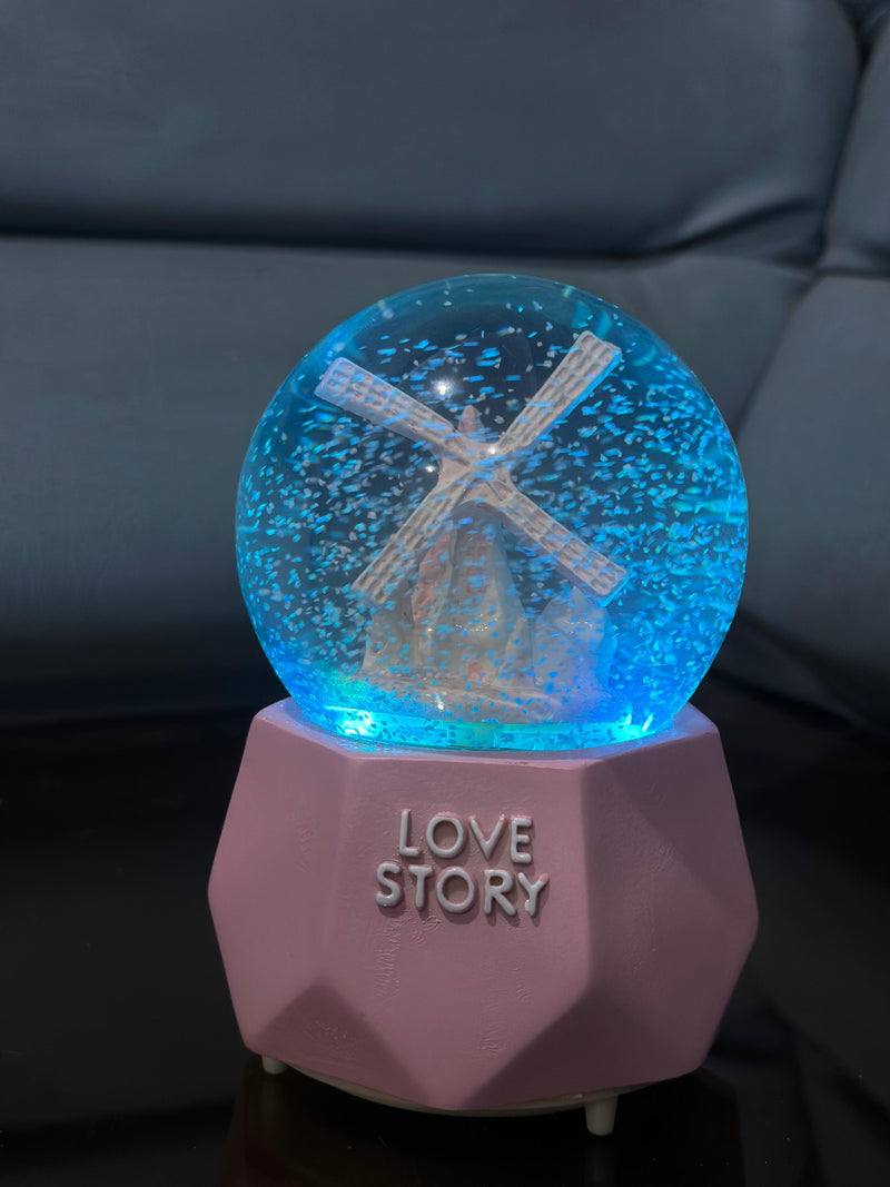 crystal couple ball lamp and decoration piece